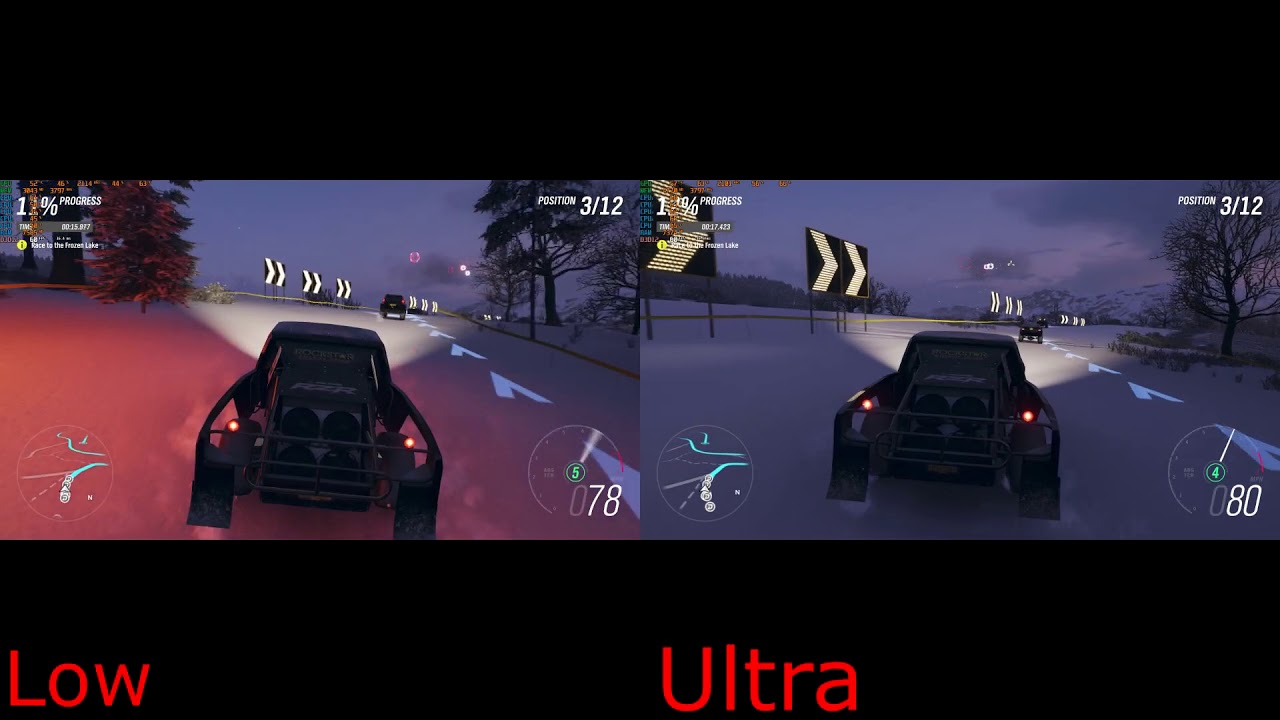 Forza Horizon 4   Low vs Ultra - Graphics Comparison(1080p)