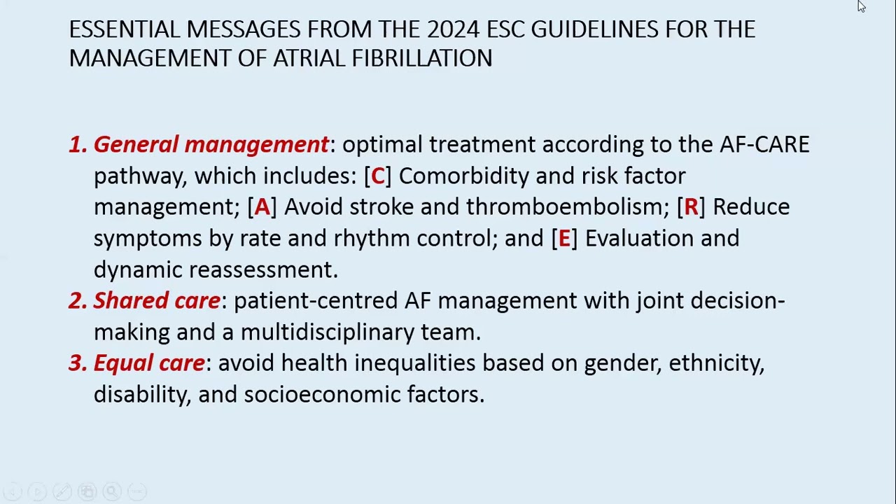 What is new in 2024 ESC AF Guidlines By: Prof Dr Hassan Khaled