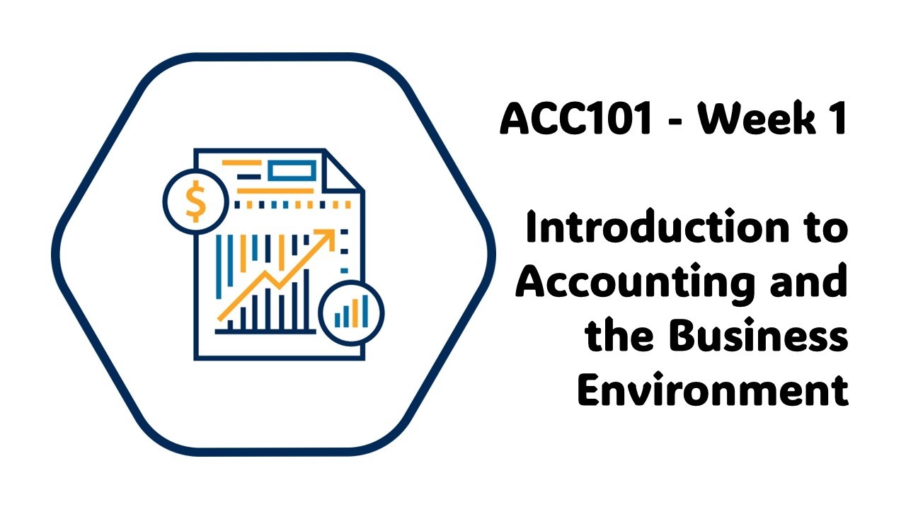 ACC101   Week 1   Introduction to Accounting and the Business Environment