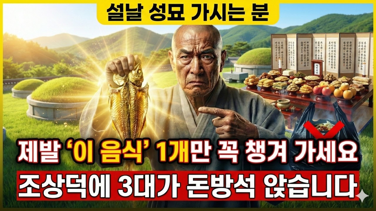 병오년 명절 설날 성묘 갈 때 '이 음식' 꼭 챙기세요! 조상님이 감동해 자손들 빚 갚아주고 3대가 재벌 됩니다 성묘음식 1위 | 2026년 설날 | 산소탈 | 삼재 부처님 가피