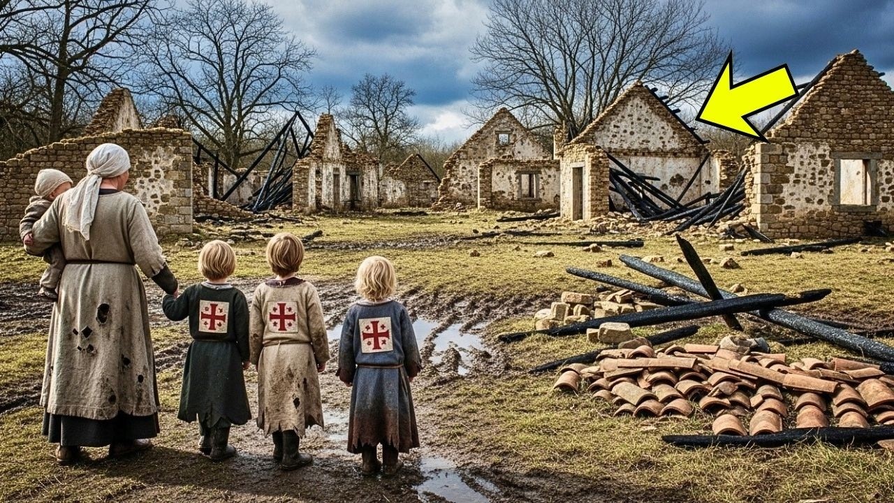 ARME WITWE mit VIER KINDERN findet ein DORF, das alle mieden, aber als sie ankam, sah...