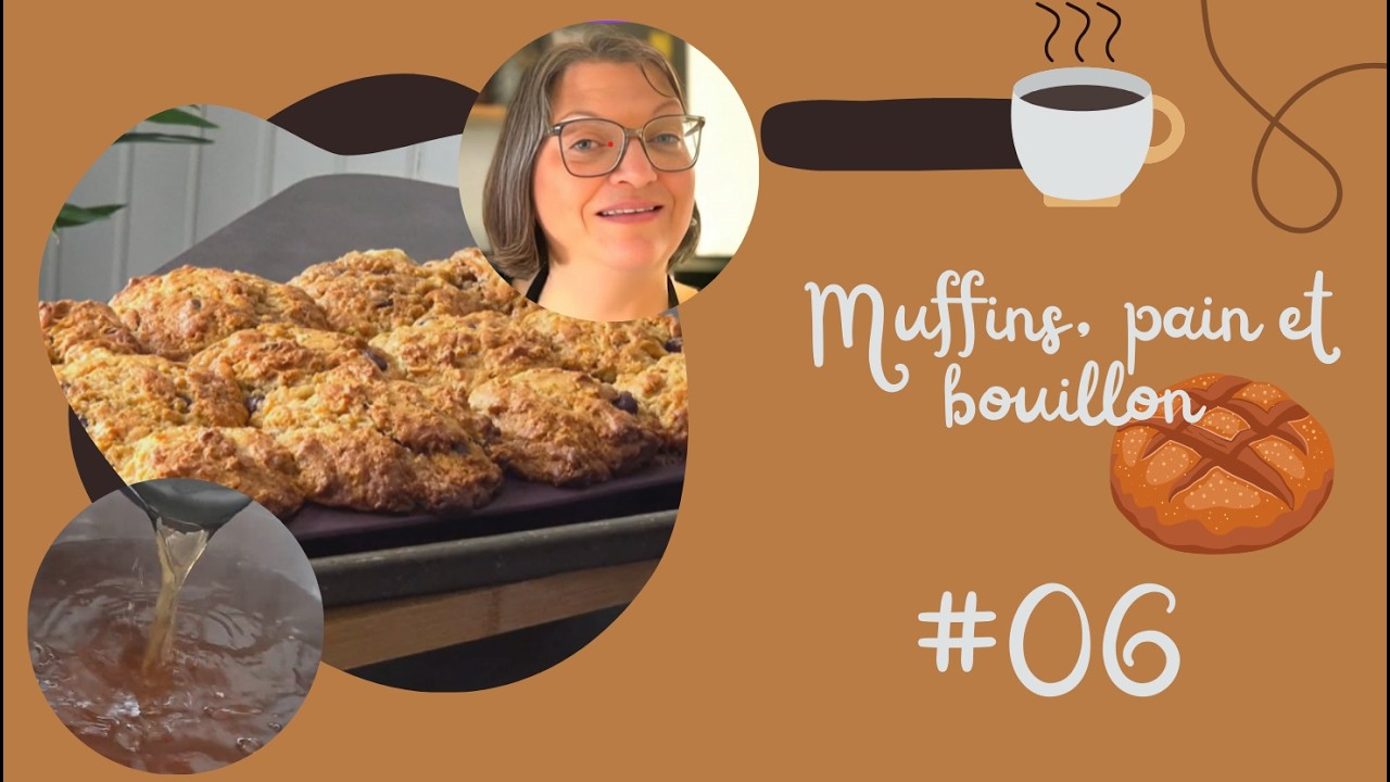 Je prépare un pain, un bouillon et les meilleurs muffins aux bananes du monde d'Antoine Sicotte!