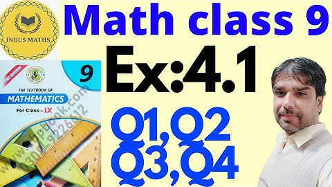 Exercise 4.1 Q1,Q2,Q3,& Q4 || Ex 4.1 Class 9 || Sindh Board || chapter 4 indus maths.