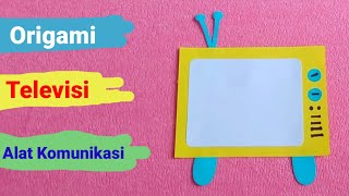 Origami_Televisi || Menggunting dan Menempel || Tema Alat Komunikasi