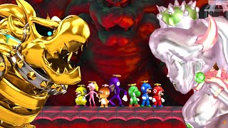 What happens if Mario Allstars fight vs Metal Bowsette and Golden Bowser in NSMBW