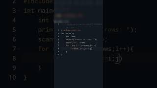 👨‍💻C Program to Print Half Pyramid Pattern of Numbers