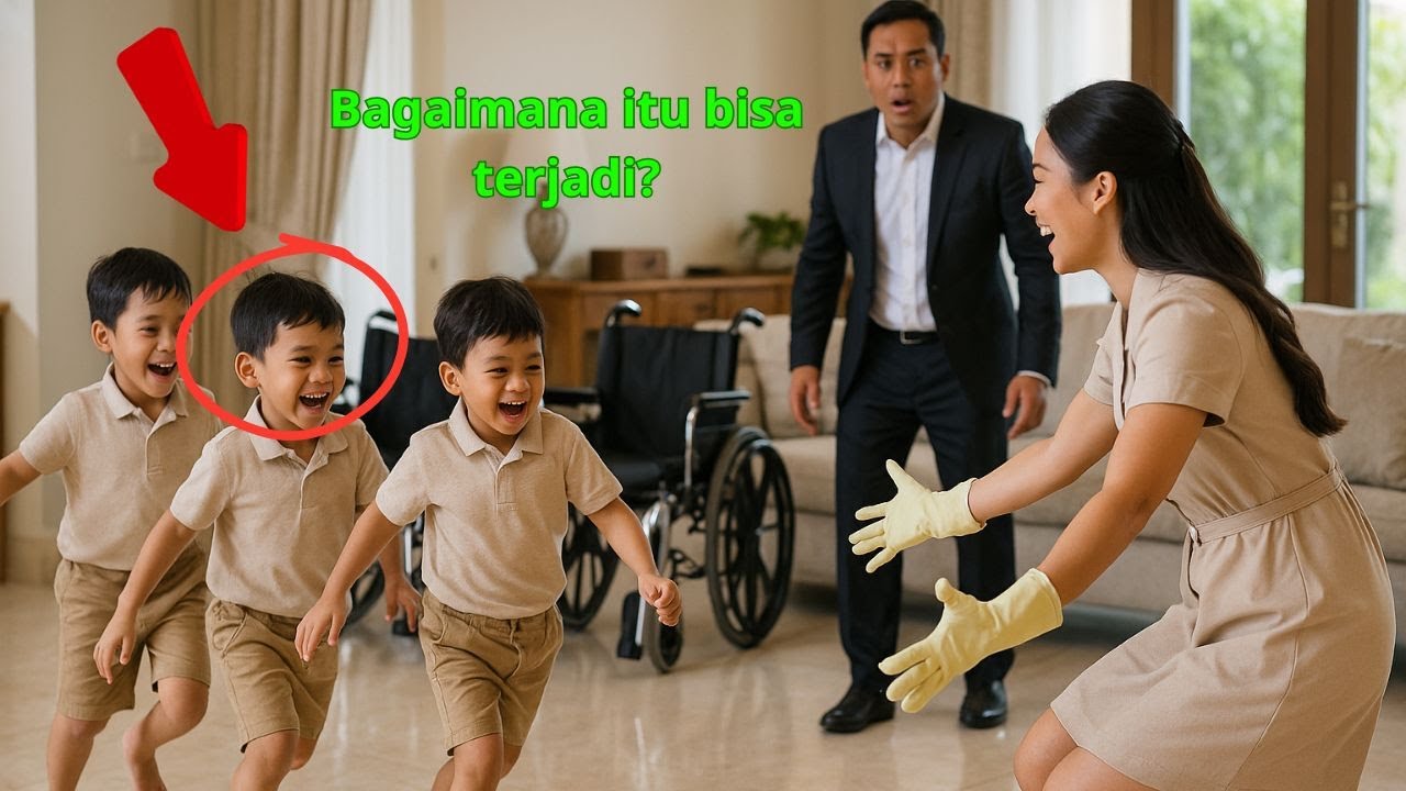 Miliarder memasang kamera untuk memantau anak kembar tiganya yang lumpuh—dan akhir cerita