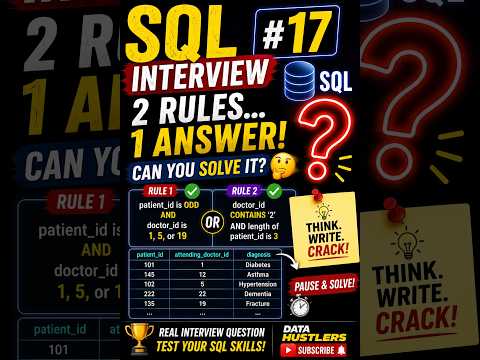 🔥 SQL Interview Question #17 | Can You Solve This SQL Logic Puzzle? 😱 | SQL Challenge #shorts