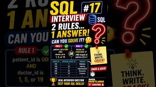 🔥 SQL Interview Question #17 | Can You Solve This SQL Logic Puzzle 😱 | SQL Challenge #shorts