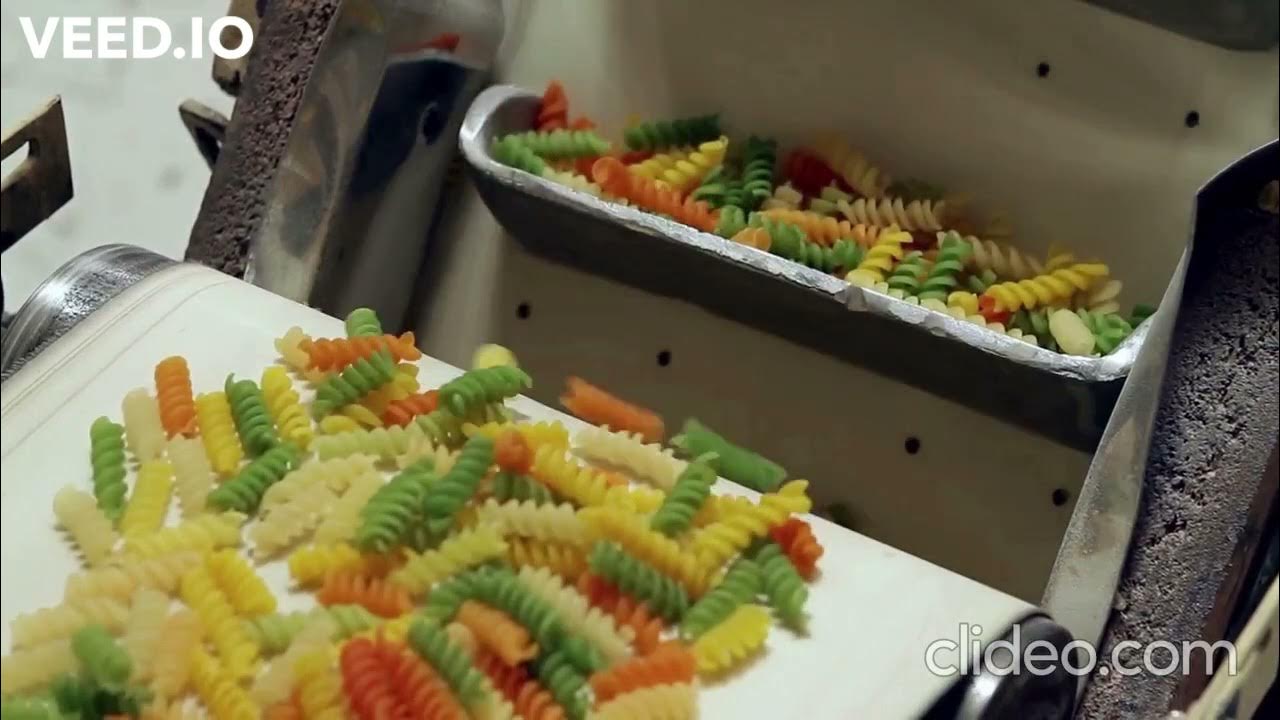 Food grade conveyor belt for pasta / noodles with bucket option for