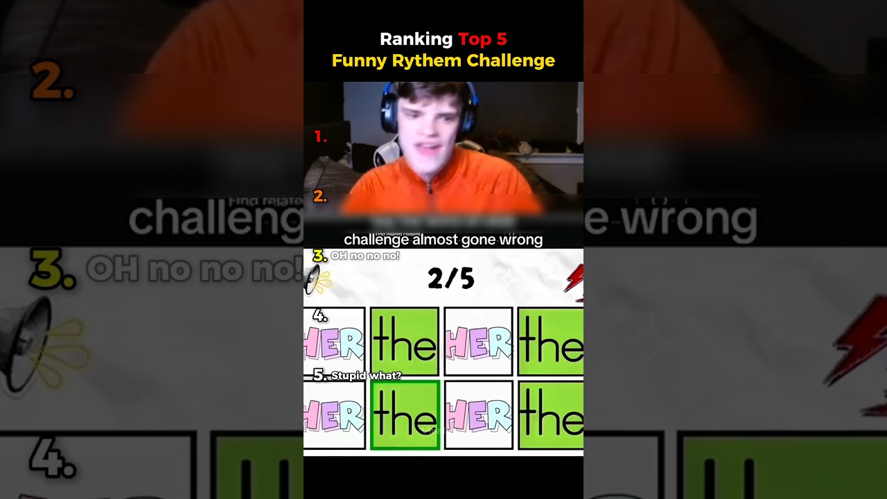 Ranking top 5 funny rythem challenge