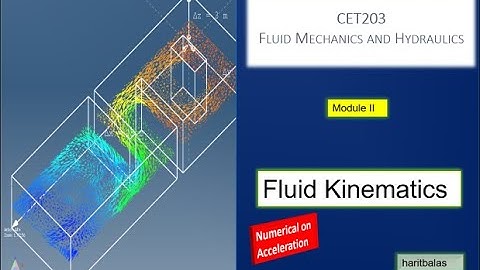 Fluid Kinematics-Acceleration-Numerical Problem