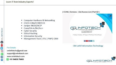 | CML INFOTECH | CCNA-01 | Access List| Part- 02 |