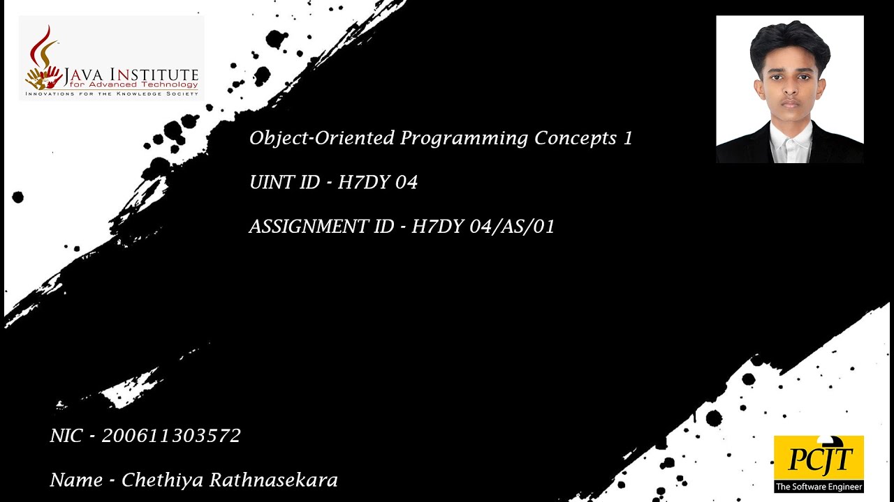 OBJECT ORIENTED PROGRAMMING CONCEPTS I - YouTube