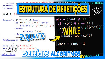 ESTRUTURA DE REPETIÇÕES - WHILE JAVASCRIPT | LÓGICA DE PROGRAMAÇÃO | VISUALG e JAVASCRIPT