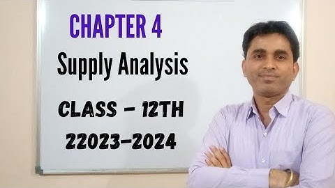 #Day 1 l SUPPLY ANALYSIS l Chapter 4 l Class 12th l As per New Syllabus l