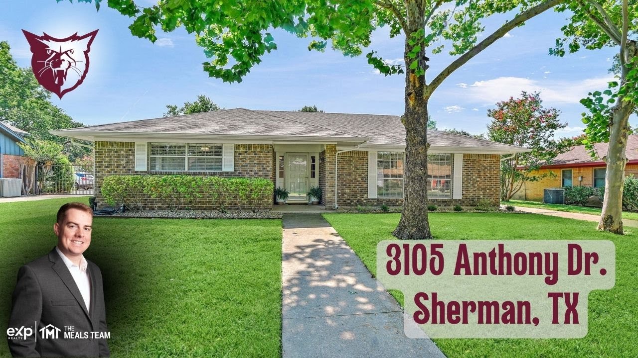Homes For Sale in Sherman,Texas 3105 Anthony Drive, Sherman, TX 75092 YouTube