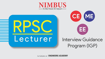 Interview Guidance for RPSC Lecturer IGP | CE/ME/EE | Prepare Interview with NIMBUS & EA