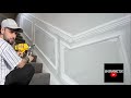 How to install wainscoting  picture frame panelling to hall stair landing  easy step by step guide