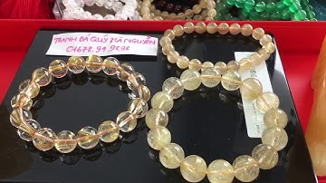 Đá quý Hà Nguyễn // phân biệt vòng tay đá phong thủy thạch anh tóc vàng tự nhiên
