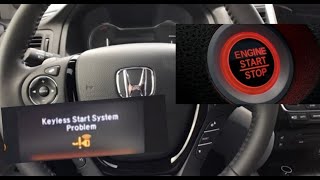 2018 Honda Pilot Keyless Start System Problem ON DASH- NO START/ PUSH START PROBLEM- FIX