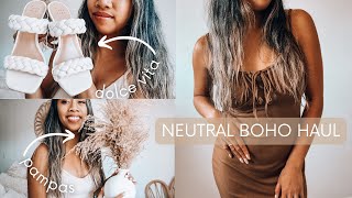 HUGE NEUTRAL CLOTHING HAUL | Target, H&amp;M, Marshalls and more!