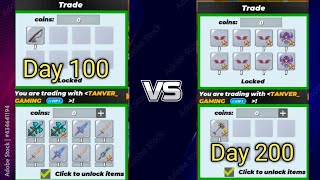 FINELY DAY100 VS DAY200  HOW TO GET RICH TREAD SYSTEM IN BLOCKMAN GO SKY ISLAND