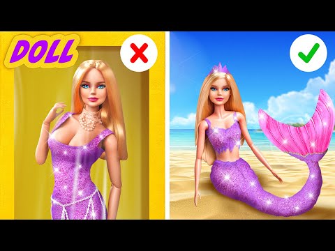 Found a Real Mermaid Tail! 😱 Amazing Makeover from Barbie into Mermaid by Double Jam