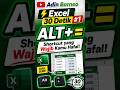 Masih Pakai Cara Lama Ini di Excel? Stop! ❌ - Seri Excel 30 Detik (#Part1) #tutorialexcel #sum