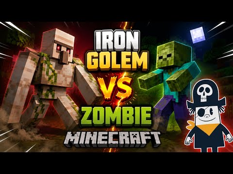IRON GOLEM VS ZOMBIE IN MINECRAFT 🤯😱💀