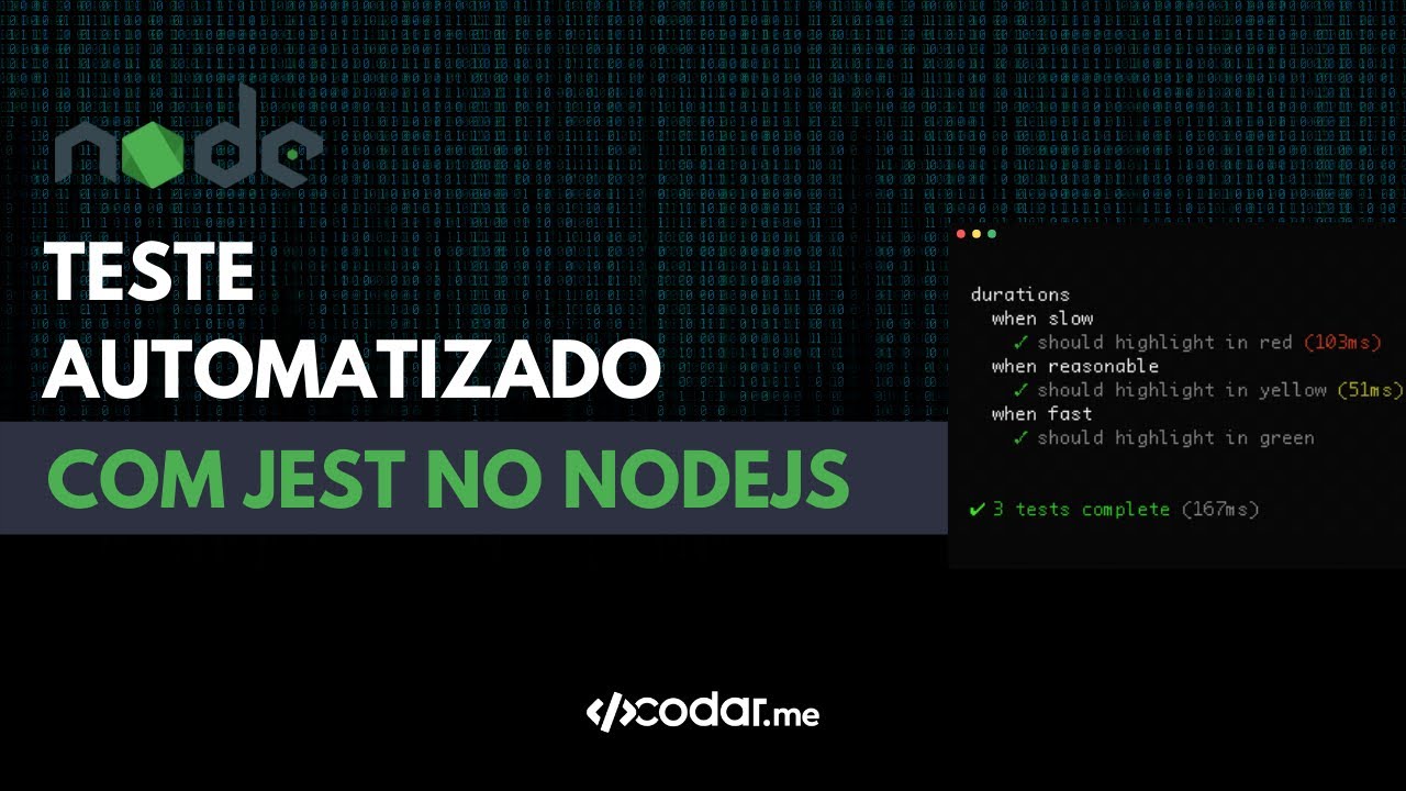 Aprenda a testar rotas de api com Jest no NodeJS - YouTube
