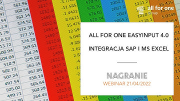 All for One EasyInput 4.0 – integracja SAP i MS Excel