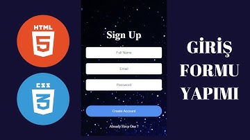 HTML VE CSS | GİRİŞ FORMU YAPIMI