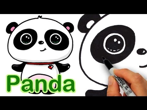 How to Draw a Cute Panda Easy - YouTube