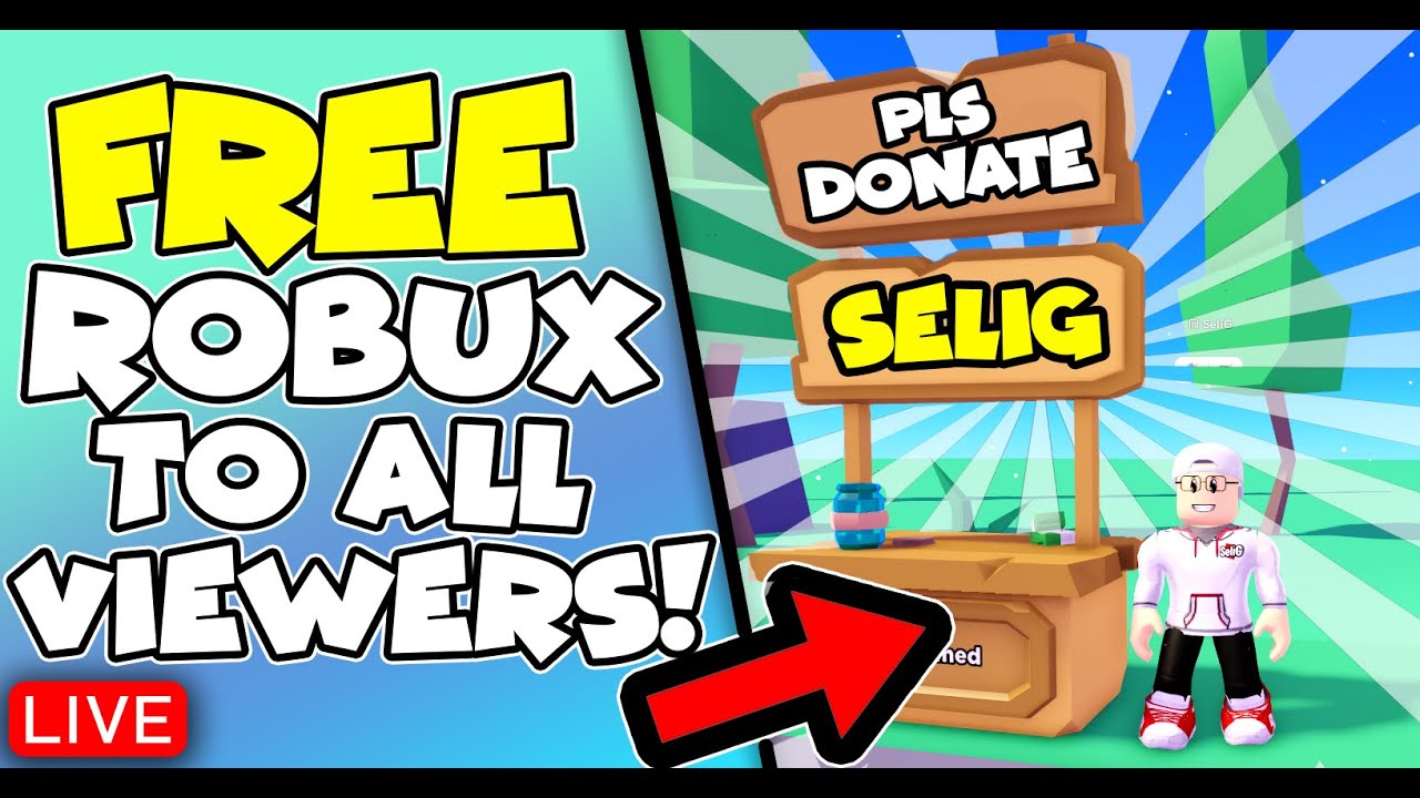 🔴 Pls Donate Live + Giving ROBUX to viewers every 10 subs! 