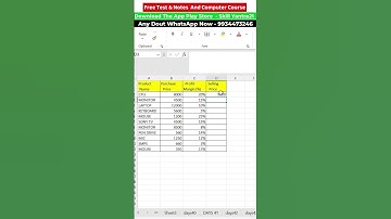 How to Find Selling Price From Data🔥||#excel #exceltips #shorts #computer ‪