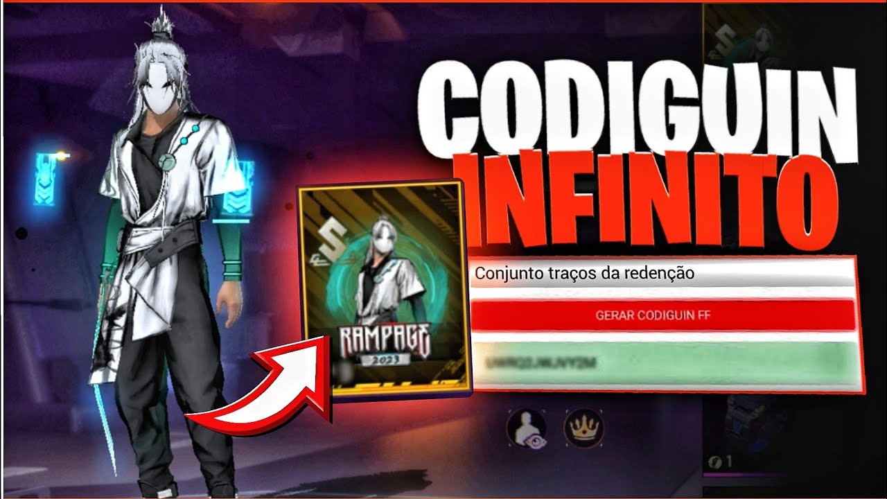 VAZOU! RESGATE O CODIGUIN REDENÇÃO 2023! VEJA COMO RESGATAR CODIGO INFINITO  NOVO FREE FIRE universal 