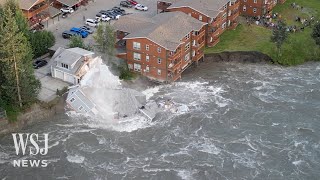 Watch: House Collapses Into Flooded River in Alaska | WSJ News