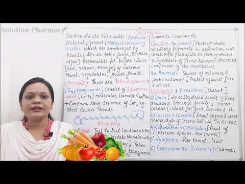 Carotenoids = Introduction, Classification, Funtions and Examples by Solution Pharmacy