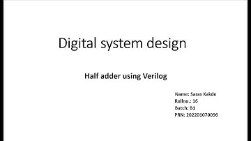 combinational circuit (Half adder) using verilog
