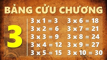 Bảng Cửu Chương 3, Bé Đọc Chậm, Giúp Bạn Mau Thuộc Bài | Bảng Cửu Chương Cúc Cu