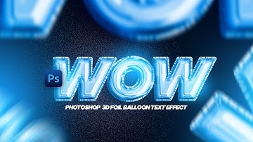3D Foil Balloon Text Effect Photoshop Tutorial - Easy Metallic Lettering for Beginners!