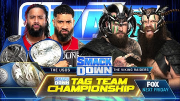 The Usos vs The Viking Raiders (Smack Down Tag Team Championship - Full Match)
