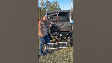 Shop like a boss. Thumper Fab Winch Headache Rack for Polaris, Can-Am, Tracker, and CFMOTO UTV’s.