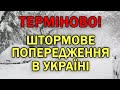 ВСЮ УКРАЇНУ НАКРИЄ СИЛЬНИМ СНІГОПАДОМ : ДЕ БУДЕ НАЙГІРШЕ