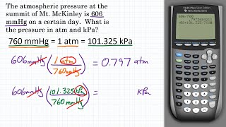 What is the atmospheric pressure of Mt. McKinley? - Pressure Conversion Practice