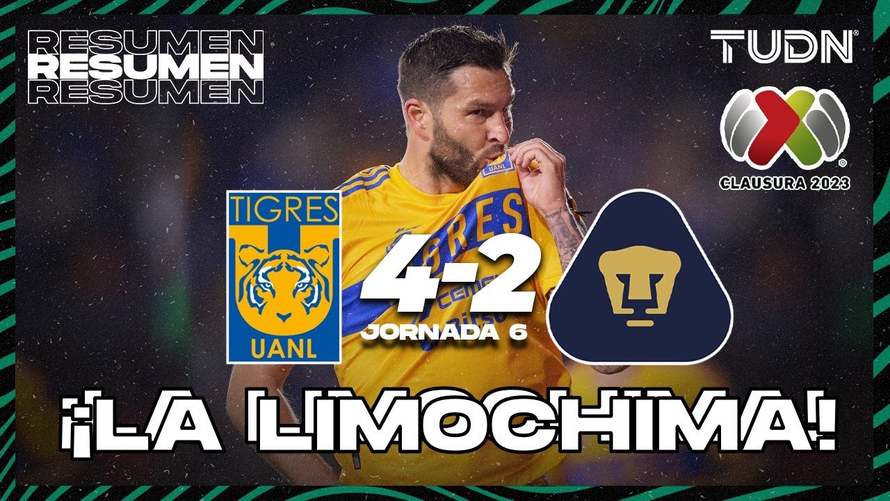 Resumen y goles | Tigres 4-2 Pumas | Liga Mx - CL2023 J6 | TUDN