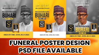 How to Design a Simple Funeral Flyer in Photoshop | Free Template Included
