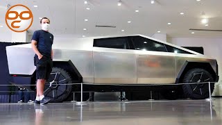 Tesla Cybertruck UP CLOSE! How crazy it really is? | Petersen Automotive Museum Tour VLOG!