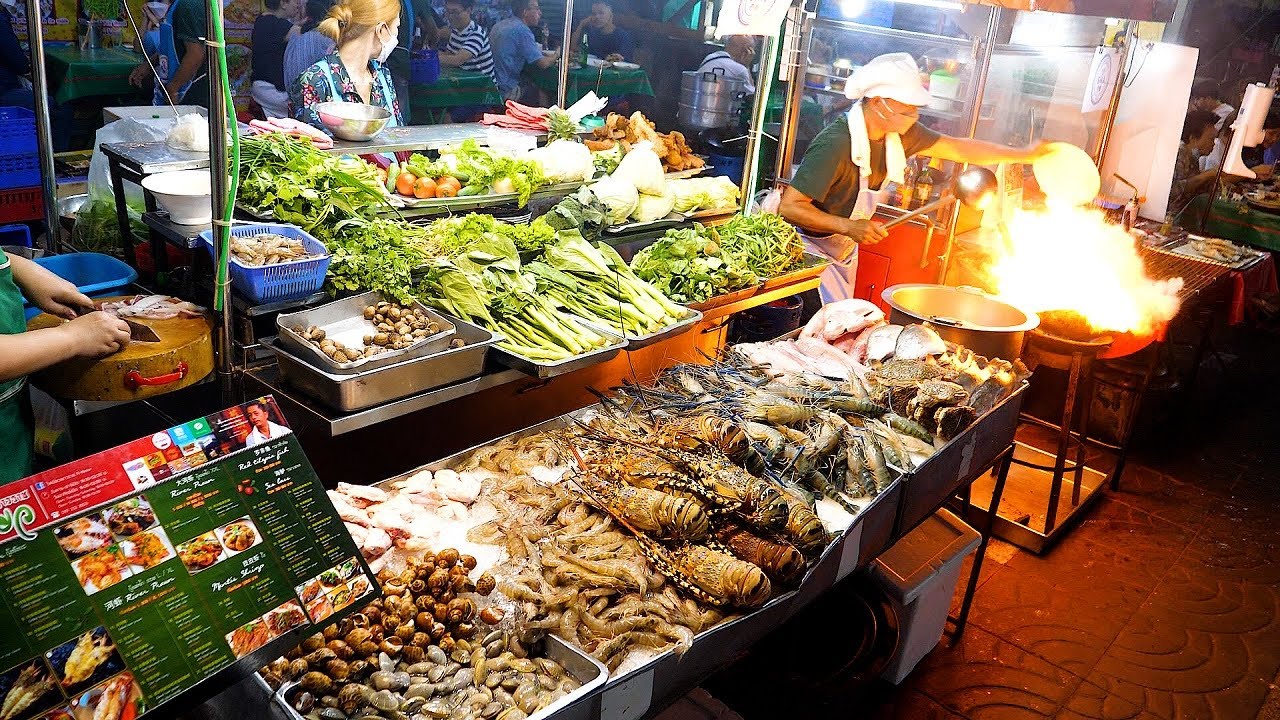 Как только он открывается, рай для морепродуктов в Таиланде, ресторан морепродуктов